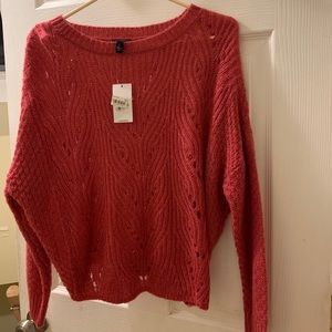 Red/dark pink Sweater.